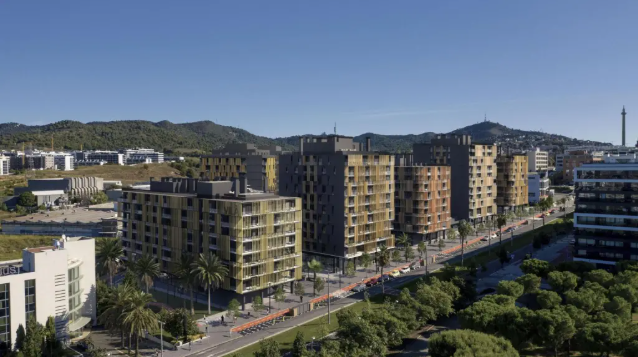 Recreació virtual del complex residencial Miravern a Sant Just Desvern Miravern