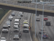 Vídeo | Retencions a la Ronda de Dalt compliquen els accessos cap a Cornellà aquest matí