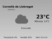 El temps a Cornellà de Llobregat avui, 22 de Abril de 2026
