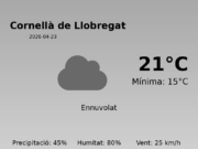 El temps a Cornellà de Llobregat avui, 23 de Abril de 2026