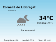 Predicció meteorològica: Cornellà de Llobregat, 19 de Juliol de 2026
